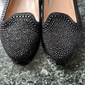 Valentino Garavani Black Studded Flats